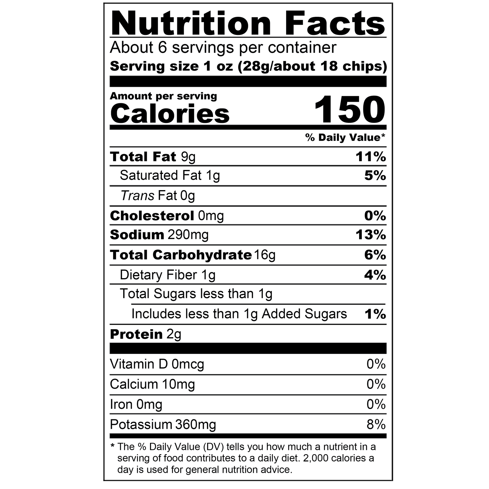 Nutrition Facts — See previous for text alternative