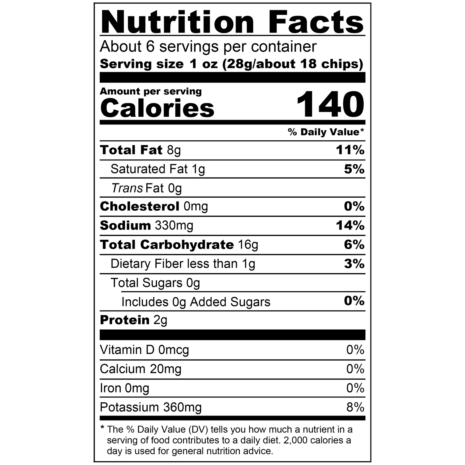 Nutrition Facts — See previous for text alternative