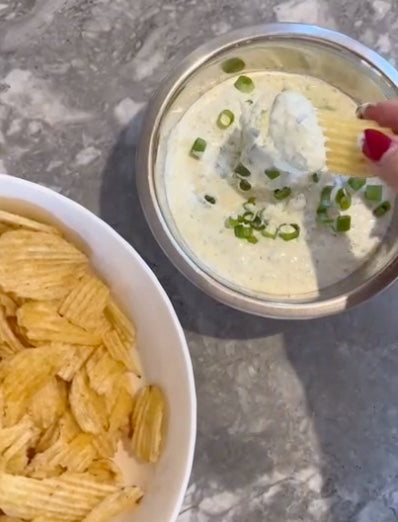 CREAM CHEESE DIP & CHIP RECIPE – The Good Crisp Company
