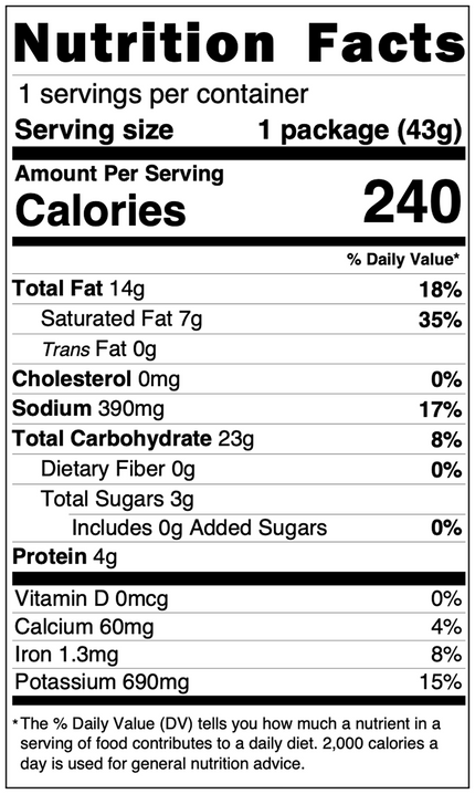 Nutrition Facts label