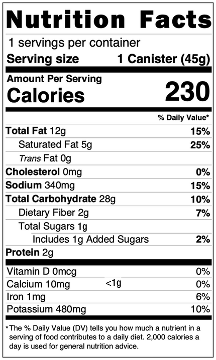 Nutrition Facts label