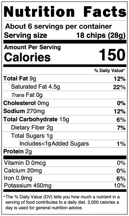 Nutrition Facts label
