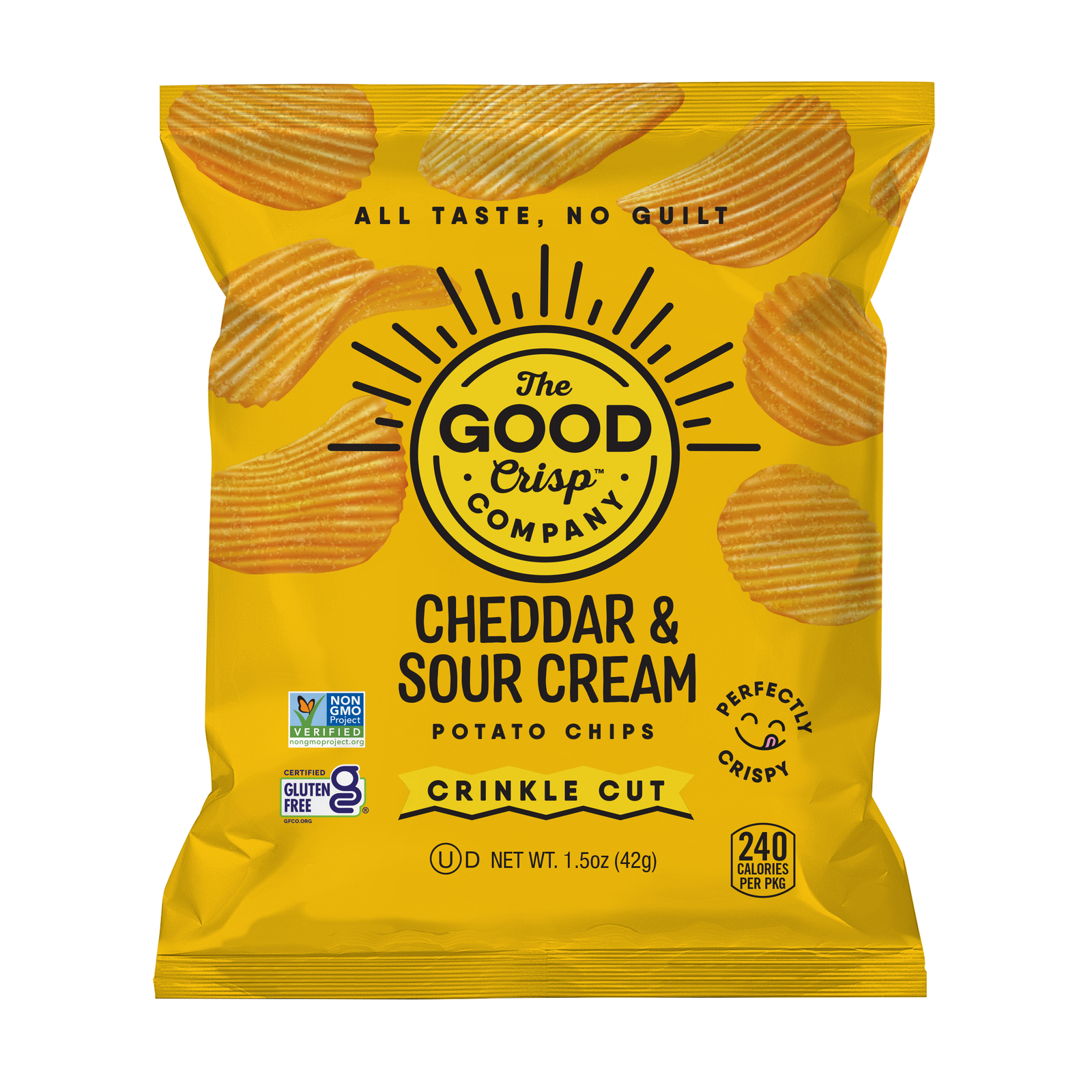 Crinkle Cut Cheddar Sour Cream Chips, 1.5oz Bags (15 Pack)