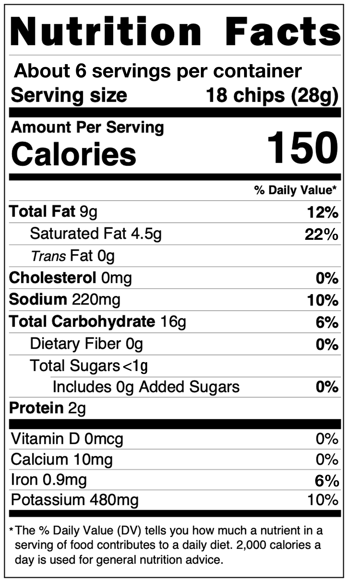 Nutrition Facts — See previous for text alternative