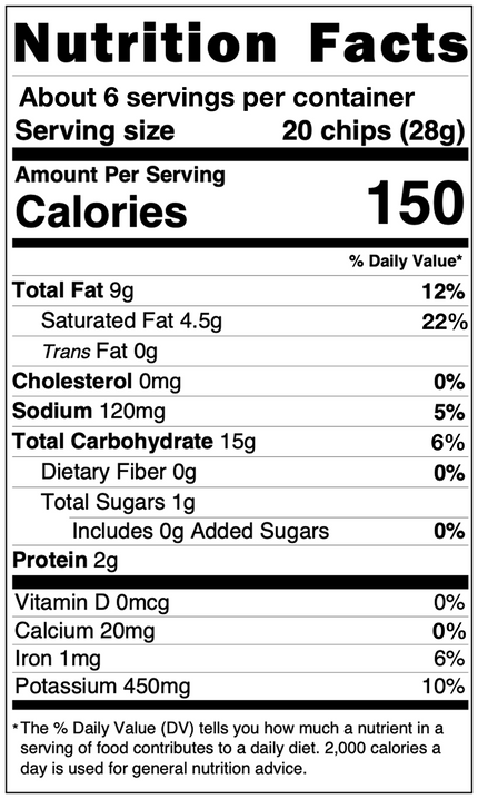 Nutrition Facts label