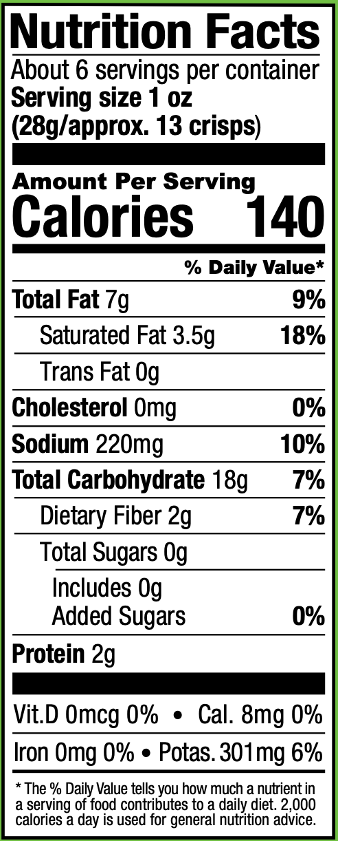Nutrition Facts — See previous for text alternative