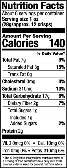 Nutrition Facts — See previous for text alternative