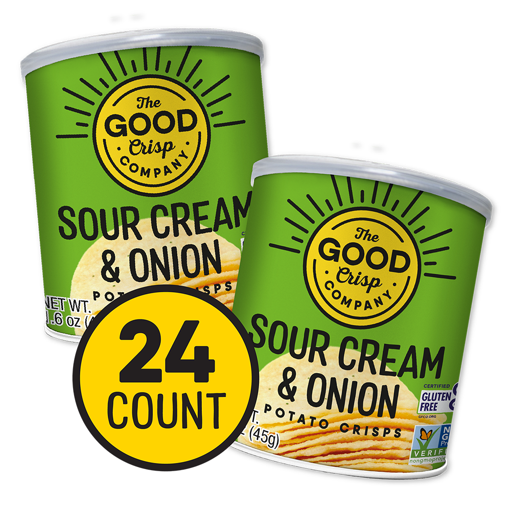 24 count of sour cream & onion mini cans