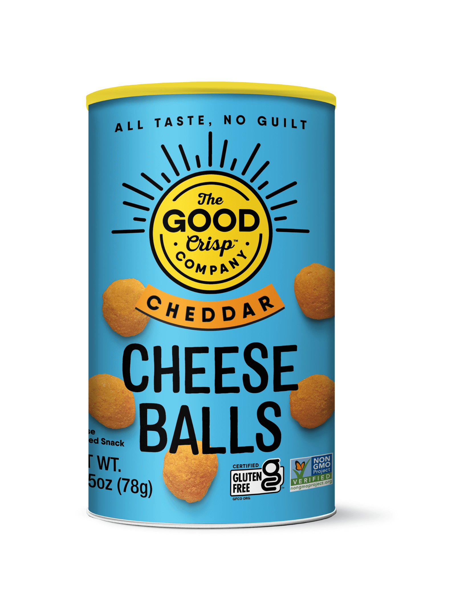 Cheddar Gluten Free Cheese Balls (9 Pack) - The Good Crisp Company