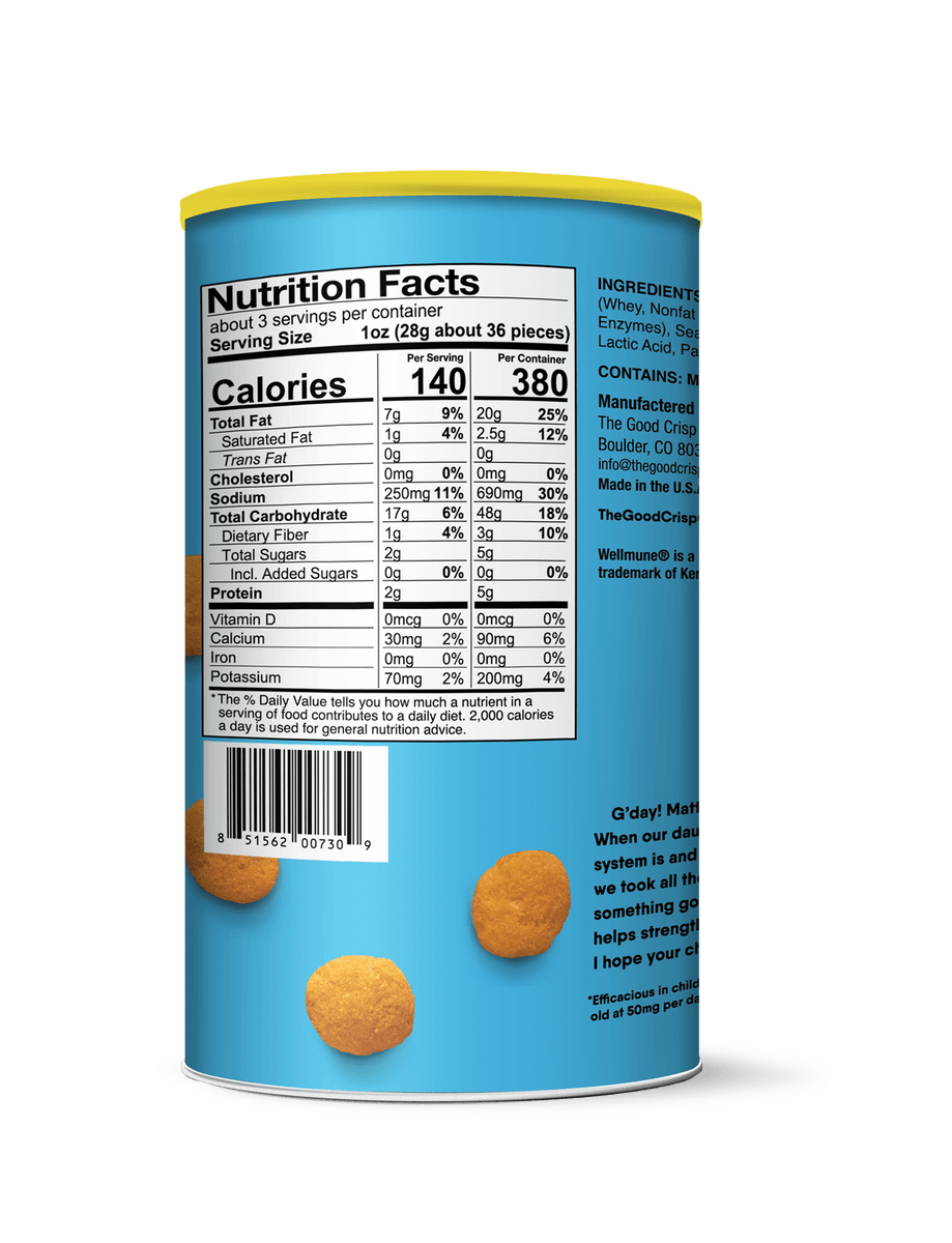 Cheddar Gluten Free Cheese Balls (9 Pack) The Good Crisp Company